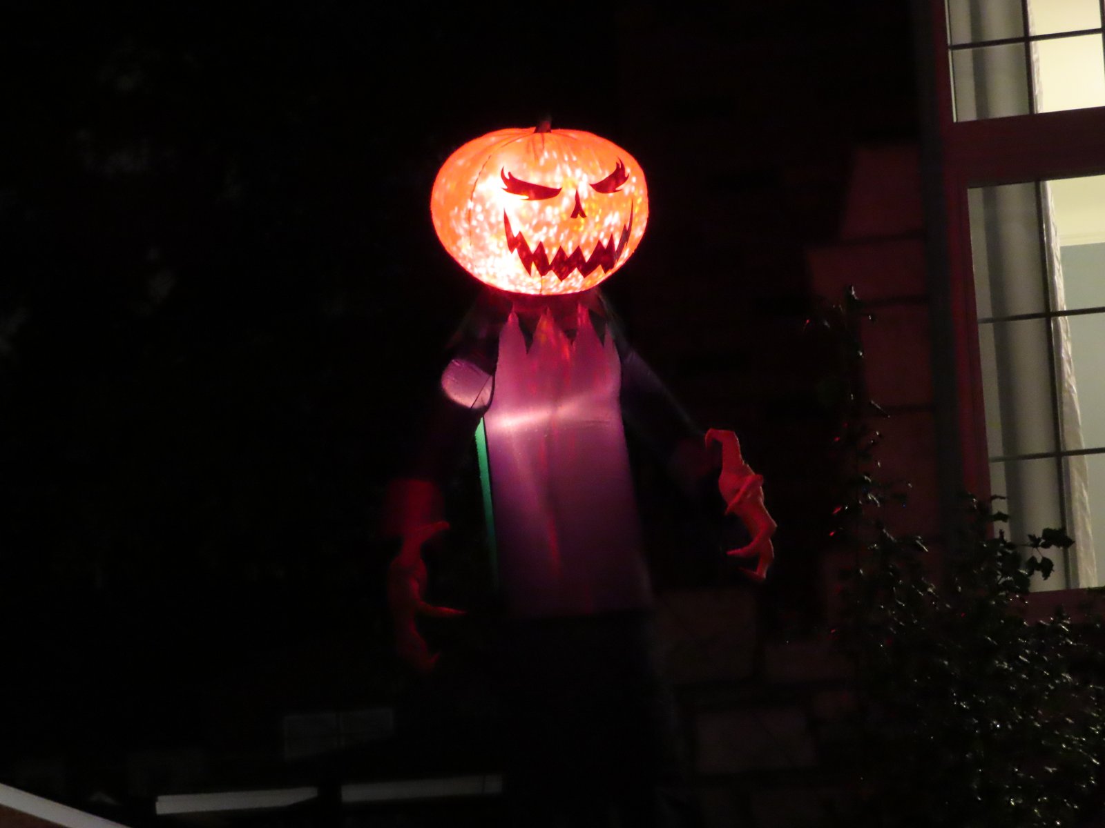 An evil glowing jack-o-lantern creature.