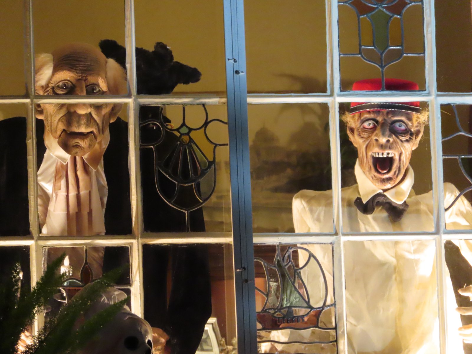 Scary old people in the window.