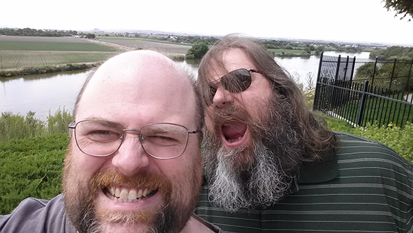 Jericho and Max mugging near the Snake River, June 2015